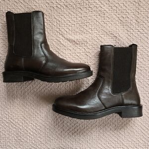 Alberto Torresi Women's Calf Chelsea Brown Leather Boots